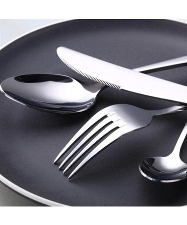 Flatware Sets 16pcs/Set Cutlery Set Stainless Steel Dinnerware Knife Fork and Spoon Cutlery Set for Kitchen Accessories Flatware Sets Stainless Steel (Color : Silver 16pcs) - Buy Online on GoSupps.com