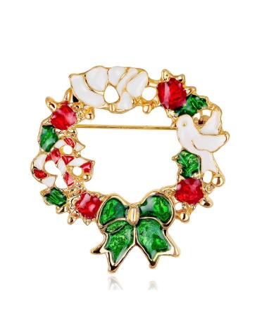 Pin Jewelry Gifts for Women Cute Inlaid Rhinestone Christmas Brooches for Women Creative Colorful Boots Snowman Pins Party Accessories Sweater Jewelry Brooches & Pins