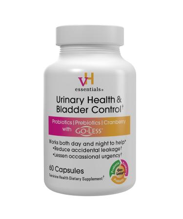 vH Essentials Urinary Health & Bladder Control Cranberry Extract Prebiotics and Probiotics 24-Hour Feminine Health Support Reduces Occasional Leakage Supports Vaginal Health 60 Capsules
