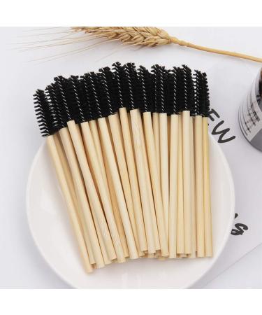 30pcs Disposable Eyelash Brush Set - Eco-Friendly Bamboo Handle Eyebrow Applicators for Makeup Artists - Buy Online on GoSupps.com