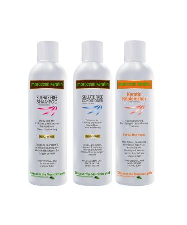 TRIPLE CARE KIT KERATIN REPLENISHER SULFATE FREE SHAMPOO & CONDITIONER Important To maintain keratin treatments for longer period and great looking hair.
