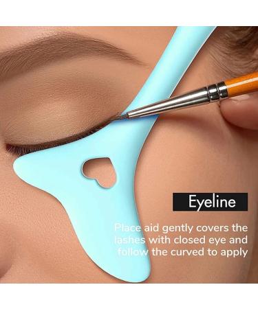 Silicone Aid Stencils Wing Tips Reusable Silicone Tool Mascara Drawing Aid Makeup Tool Applicator Tool (blue) - Buy Online on GoSupps.com
