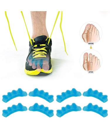 Buy Uxsiya 4 Pairs Toe Separators - Silicone Foot Straightener Gel Orthotics (FreeSize) - Comfort & Relief for Toes - Blue - Buy Online on GoSupps.com