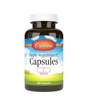 Carlson Labs Empty Vegetarian #2 Capsules 200 Capsules