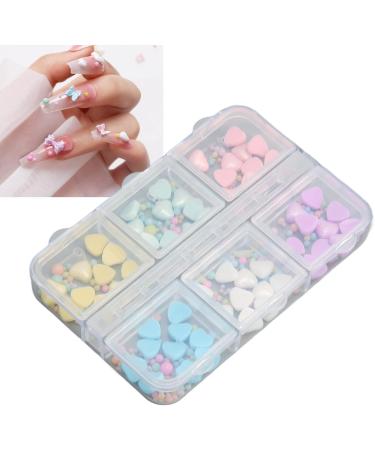 Nail Decorations Heart Nail Art Ornaments 1 Box Multipurpose Safe Resin Multiple Sizes Attractive for Nail Salon - Buy Online on GoSupps.com