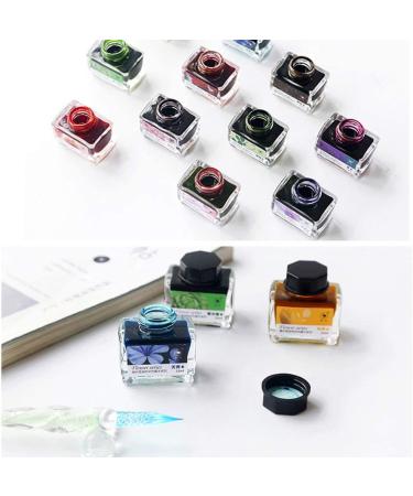 ZZKOKO Calligraphy Ink Bottle  12 Colors Dip Calligraphy Pen Inks Set  Drawing Writing Art Fountain Pen Non-Carbon Ink - Buy Online on GoSupps.com