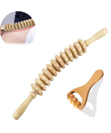 2 pieces massage roller fascia rod fascia roll wood fascia rod wood stylus fascia stick wood massage scooter massage roller wood wood massage roller stylus fascia stick wood original
