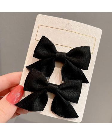 LVGPH 2pcs Hair Bows Alligator Clips Barrettes Alligator Hair Clips Hair Accessories Bowknot Barrette Small Non-slip Bow Hair Clips Cute Ponytail Barrettes for Adult Teens Wear Clips(Black) 3 - Buy Online on GoSupps.com