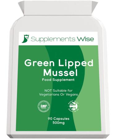 Green Lipped Mussel Capsules For Dogs or Humans | 90 x 500mg | Joint and Ligament Pain Supplement | Arthritis Inflammation Relief | Omega 3 Fatty Acids Selenium and Vitamin B12 | Quality Extract Powder