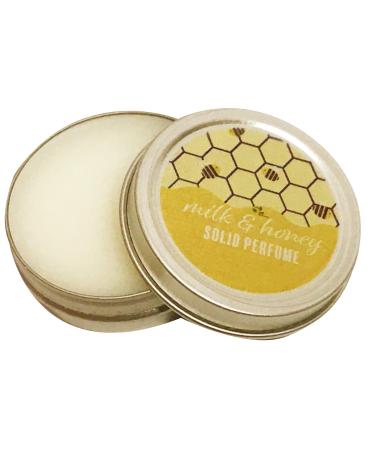 Milk & Honey Scent Handmade Natural Solid Perfume (1/4 OZ TIN JAR) 0.25 Ounce (Pack of 1)