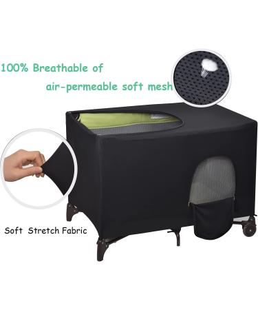 Stretchy Blackout Crib Tent Cover for Pack N Play - Breathable Baby Netting for Portable Playard (Black) - Buy Online on GoSupps.com