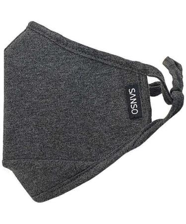 Sanso Nano Filter K-Pop 3 Layer Face Mask Breathable Washable Reusable Mask for Autumn & Winter Season - 100% Natural Cotton Made in Korea 1 count Dark Grey ( Winter Season) - Buy Online on GoSupps.com
