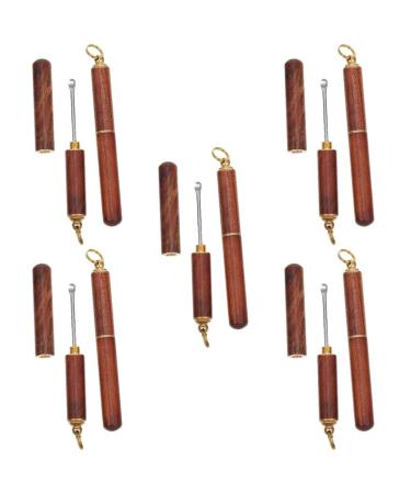 FRCOLOR 10 Pcs Wooden Ear Spoon Ear Wax Removal Spoons Ear Picks Durable Ear Scoops Ear Wax Pickers Portable Ear Wax Cleaners Ear Pick Spoons Retro Ear Cleaners Useful Ear Scoops