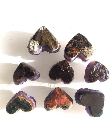 Natural Crystal Rough Natural Heart Shape Amethyst Quartz Crystal Cluster Geode Gemstone Collections Home Decor Valentine's Day Gift (Size : 2-3cm) - Buy Online on GoSupps.com