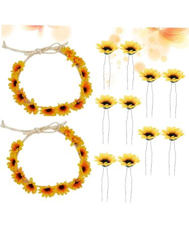 6 Sets of Headpiece Wedding Headpiece for the Bride Bridal Tiara Hair Accessories for Flower Wreath Hair Accessories Hair Clip Hair Scrunchie Sunflower Headpiece Pen - Buy Online on GoSupps.com