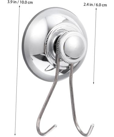 Alipis 1pc Hook up Heavy Duty Coat Hangers Suction Cup Hook Wall Key Hanger Suck Cup Hook Metal Work Towel 7X6CM Silver - Buy Online on GoSupps.com