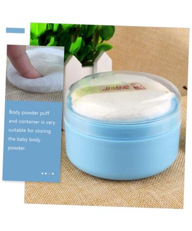 GAFOKI Baby Powder Puff Box - 16 Pcs Blue Plastic Makeup Powder Puff Travel Container - Foundation Dispenser for Baby and Child Body - Buy Online on GoSupps.com