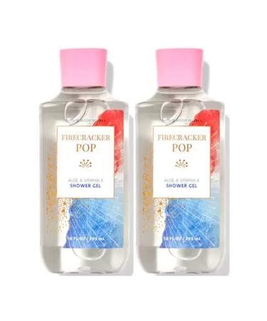 Bath and Body Works Firecracker Pop Shower Gel Gift Sets For Women 10 Oz 2 Pack (Firecracker Pop)