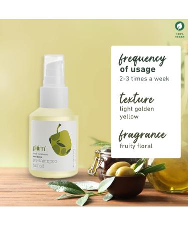 Plum Pre Shampoo Hair Oil | 8 Natural Oils Blend | For Dry, Dull, Damaged Hair | Silicone-Free | Olive, Macadamia, & Argan Nutri-Shield | Nourishes Scalp | Non-Greasy | All-Season | 3.04 Fl Oz - Buy Online on GoSupps.com