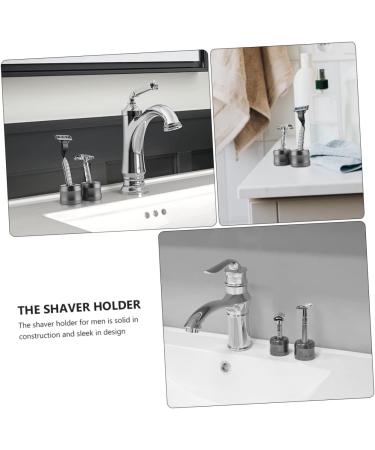 Buy Minkissy 2 Pcs Razor Holder Electric Shaver for Men - Stainless Steel & Aluminum Alloy Brush | International Shipping Available - Buy Online on GoSupps.com