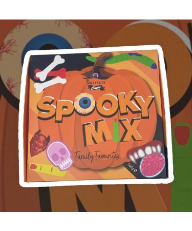 Halloween Spooky Sweet Mix - 500g Box of Gummy Spiders Jelly Bones Gummy Fingers and More! (1) - Buy Online on GoSupps.com