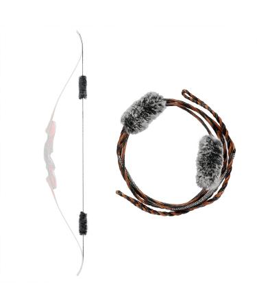 TACHYON ARCHERY Handmade Flemish D97 Bowstring Equipped with 1 Pair Rabbit Fur Bow String Silencer Premium Quality 16 Strand Bow Strings for Traditional and Recurve Bow (Multiple Sizes) AMO 60" (for 60" model bow)