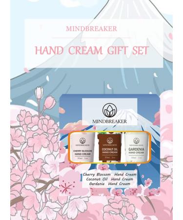 Hand Cream Set for Dry Cracked Hands Natural Scented Moisturizing Lotion | Cherry Blossom Coconut Oil & Gardenia Gift Set - Buy Online on GoSupps.com