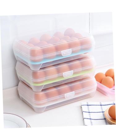 Yardenfun 3pcs Eggs Dispenser Serving Tray Containers for Food Egg Holder Storage Box Portable Egg re-usable Green 25*15.5*7.2cm - Buy Online on GoSupps.com