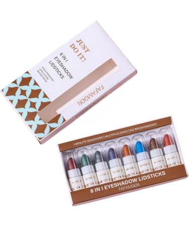 8 Colors Glitter Eyeshadow Stick Colorful Set Waterproof Eye Shadow Pencil Eye shadow Stick Pen Makeup Set Waterproof & Long Lasting Starter Eyeshadow Stick Sets - Buy Online on GoSupps.com