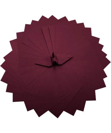 100 Double-Sided 3x3 Origami Paper in Sunrise Colors for Cranes and Scrapbooking (#S09 Burgundy) - Buy Online on GoSupps.com