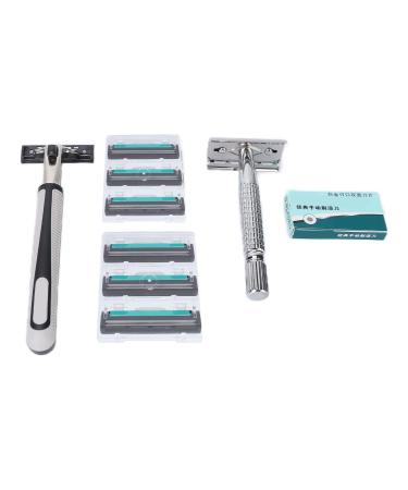 Travel razor set with 5 blades razor handle with 6 replacement blades shaving starter set razor for sensitive skin for smooth reusable facial cleaning