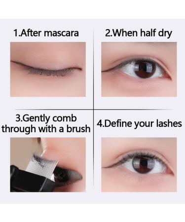 Aiweijia Folding Eyelash Comb eyelash separator tool eyebrow comb Eyebrow Mascara Brush Lash Comb Makeup Brush for Women & Girls Beauty Accessory Black - Buy Online on GoSupps.com