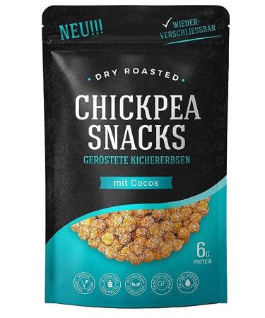 Chickpea snacks - crispy roasted chickpeas - student feed - protein -rich snack - 150g - vegan & gluten -free (1 cardboard cocos) Cocos 150 g (1 Pack)