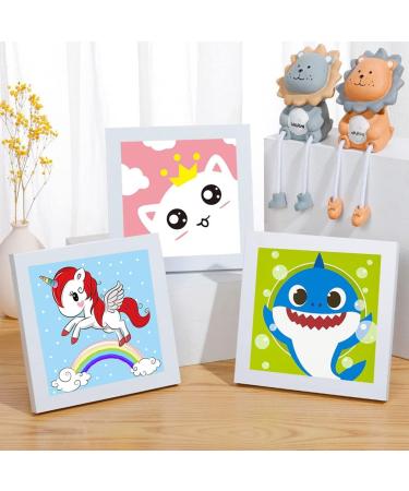 CEUHROG 6 Pack Kids Paint by Numbers Kit - Beginner Acrylic Watercolor Painting Set for Ages 4-12 - Easy DIY Number Canvas Arts Decor - Buy Online on GoSupps.com