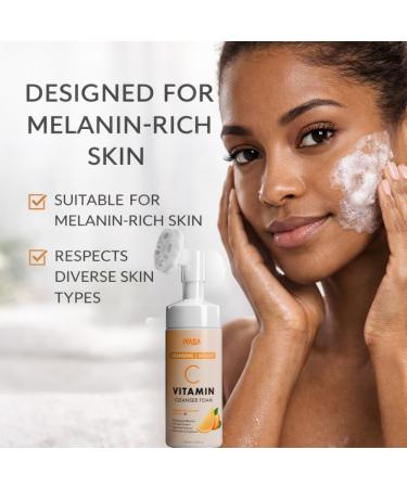 IYASA Vitamin C Foaming Face Cleanser Gentle Daily Mousse With Amino Acids & Coconut Cleanser Helps Remove Impurities & Supports Smoother-Feeling Skin Suitable for Melanin-Rich Skin 150 ml - Buy Online on GoSupps.com