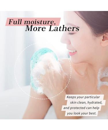 KECUCO 3 Pcs Bath Sponge Set - Large Shower Pouf for Exfoliating - Body Wash Loofah Scrubber for Men, Women, Teenagers - Buy Online on GoSupps.com