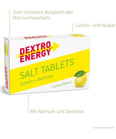 Dextro Energy Salt Tablets Lemon - 30 Tablets Fast Energy Supply & Workout Supplement - 54g Buy Online Internationally - Buy Online on GoSupps.com