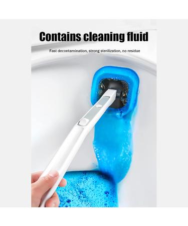 Disposable Toilet Brush with 40 Refills | Effective Toilet Bowl Cleaner Wand Set with Storage Caddy | Effortless Cleaning & Hygiene - Buy Online on GoSupps.com
