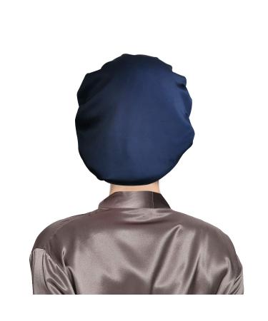 Large Copper Infused Satin Bonnet Sleep Cap for Women - 2 Pieces Comfort Silky Night Hat for Curly Hair, Braids, Dreadlocks - Long Hair Friendly - Buy Online on GoSupps.com