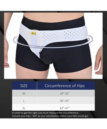 Buy Tenbon Hernia Belts for Men - Inguinal Support & Medical Protection | Adjustable Hip Bandage (White M) - Buy Online on GoSupps.com