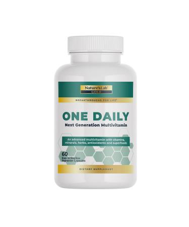 Nature's Lab Gold One Daily Multivitamin - Contains 19 Essential Vitamins & Minerals including Vitamin C D3 & Zinc - 60 Capsules (2 Month Supply) 60 Count (Pack of 1)