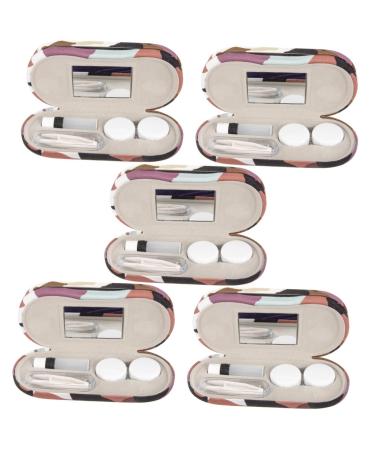 Homsfou 5 sentences glasses case with a double usage purpose Storage container for contact lenses glasses container for home travel picture frame flocked cloth storage box