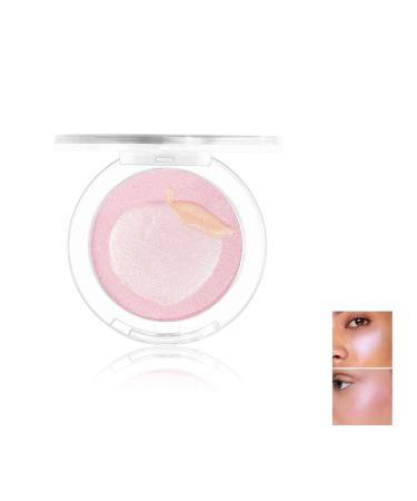 Highlighting Powder - Sculpting Illuminating Shimmer Makeup Powder 4 Shades for Multi-Use Eyes Cheeks Brows Lips 0.22OZ/9g (01#Peach)