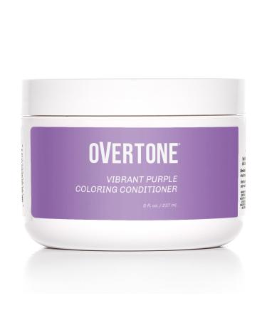 oVertone Haircare Color Depositing Conditioner - 8 oz Semi Permanent Hair Color Conditioner with Shea Butter & Coconut Oil - Vibrant Purple Temporary Cruelty-Free Hair Color (Vibrant Purple)