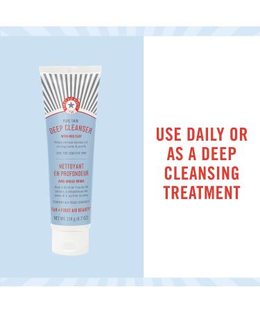 First Aid Beauty Red Clay Deep Cleanser - 4.7 oz | Face Wash for Oily or Blemish-Prone Skin - Buy Online on GoSupps.com