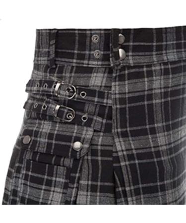 Men's 5XL Scottish Kilt Skirt - Traditional Checkered Pleated Plus Size Retro Style Clubwear - Buy Online on GoSupps.com