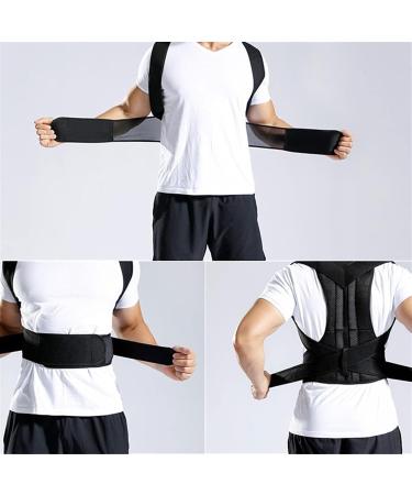 XS-5XL Plus Size Back Brace Posture Corrector - Adjustable Full Back Support Belt for Pain Relief | Scoliosis & Hunchback Corrector for Men & Women - 5X-Large Black - Buy Online on GoSupps.com