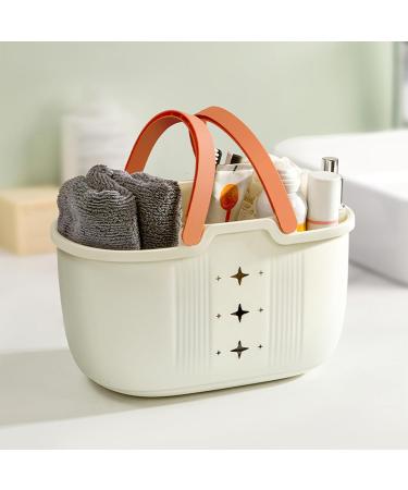 Portable Shower Basket Plastic Bathroom Storage Basket with Handle Portable Shower Tote Basket Bathroom Basket Fruits Picking Basket(Dark Gray) - Buy Online on GoSupps.com