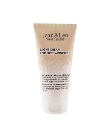Jean & Len Regenerating Night Cream with Argan Oil & Retinol, for first wrinkles, promotes natural skin regeneration, paraben and silicone free, vegan, 50ml