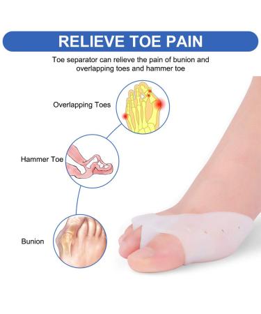 Haofy Hallux Valgus Toe Spreader - Silicone Gel Bunion Corrector for Hammer Toe Relief & Pain Management - 1 Pair - Buy Online on GoSupps.com